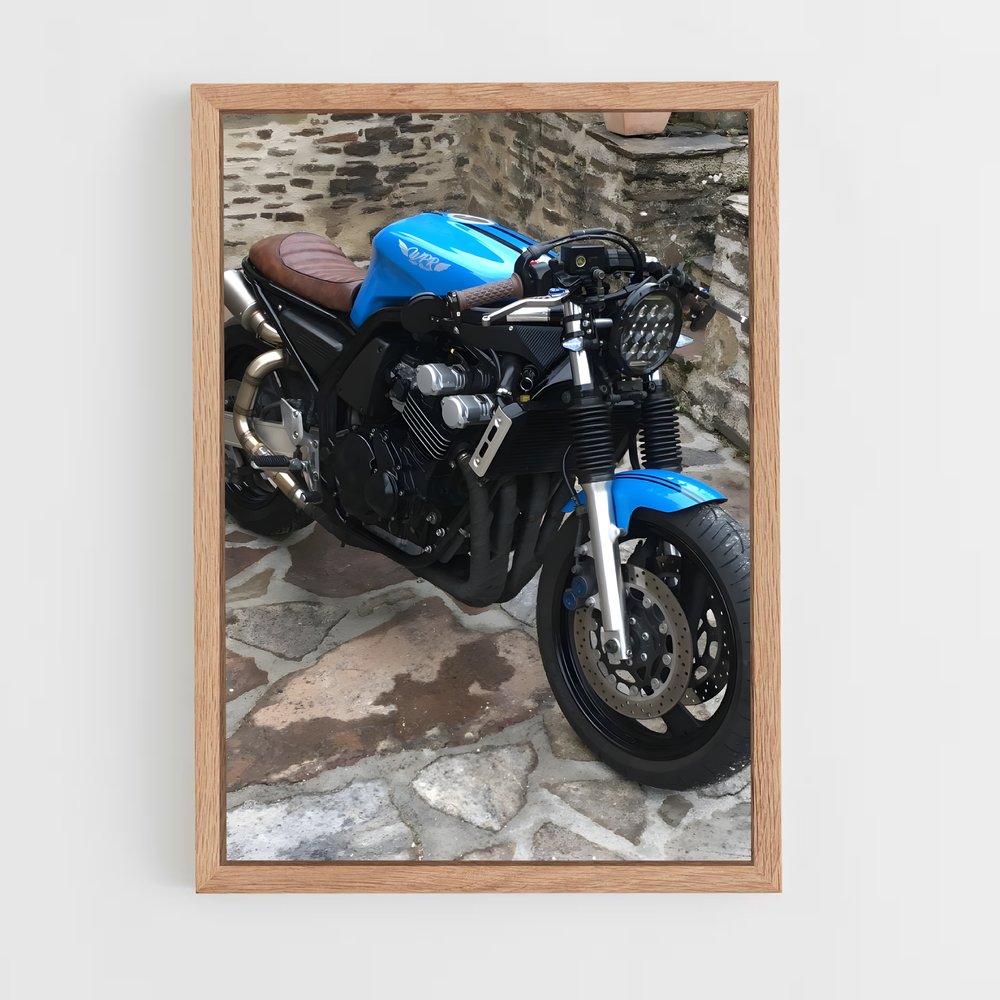 Poster Moto Bleu 600 – affiche Yamaha (vue 4)